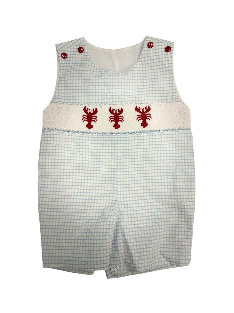 Krewe Blue Seersucker Smocked Crawfish JonJon