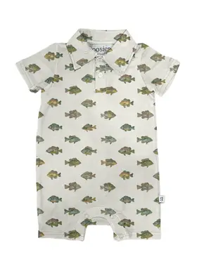Goosies Lake Fish SS Polo Romper