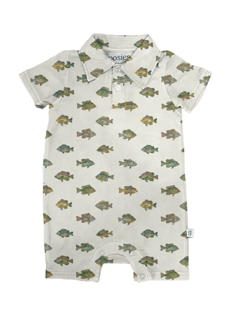 Goosies Lake Fish SS Polo Romper