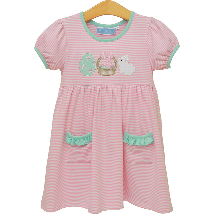 Trotter Street Bunnies & Baskets Dress