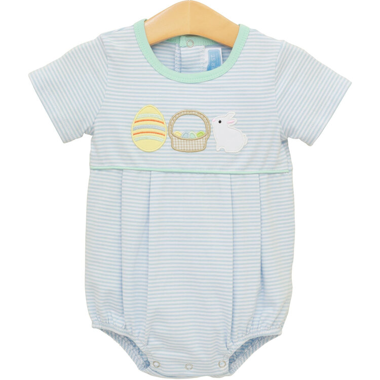 Trotter Street Bunnies & Baskets Blue Bubble