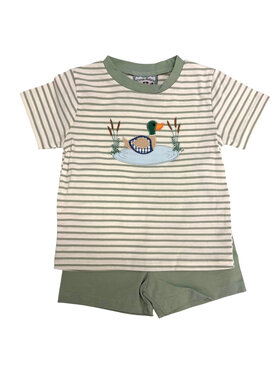 Three Sisters Duck Applique Short Set