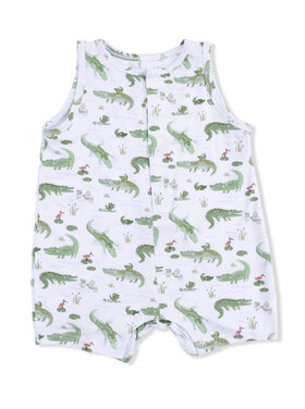 Angel Dear Crayon Alligators Sleeveless Shortie Romper
