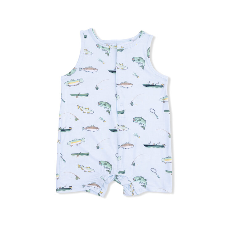 Angel Dear Fishing Sleeveless Shortie Romper