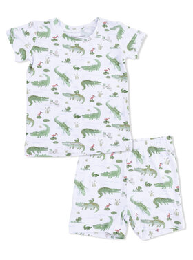 Angel Dear Crayon Alligators Loungewear Short Set