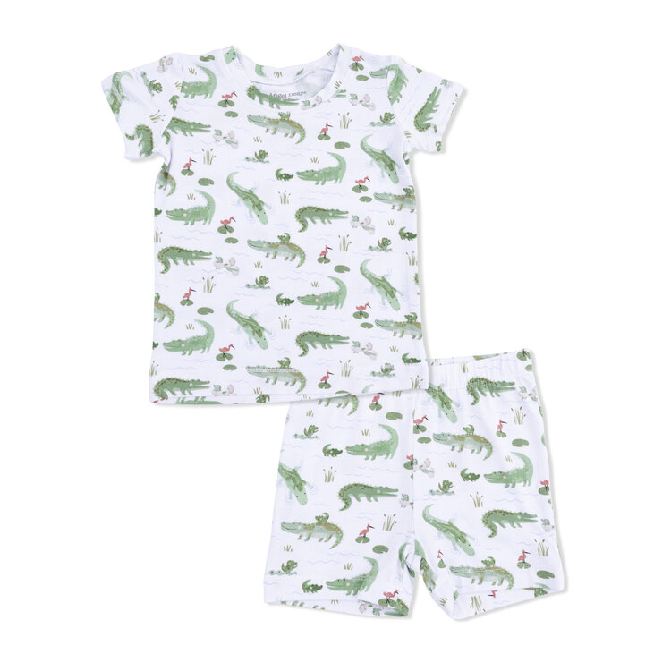 Angel Dear Crayon Alligators Loungewear Short Set