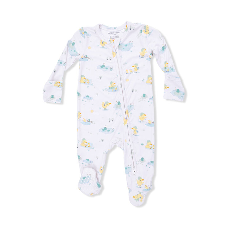 Angel Dear Frog and Duck Pond Zipper Footie