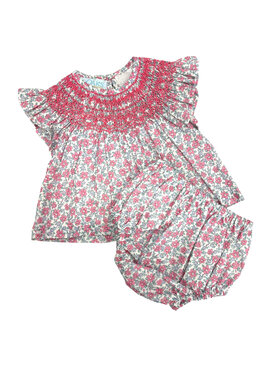 The Oaks Sandy Floral Pink Blue Bloomer Set