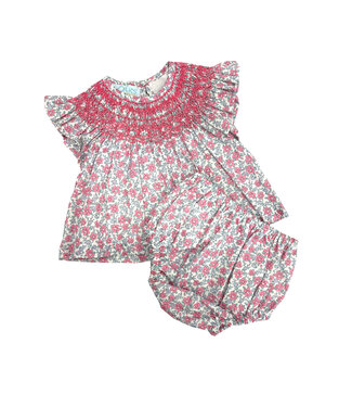 The Oaks Sandy Floral Pink Blue Bloomer Set