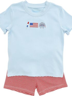 Itsy Bitsy Patriotic Short Set