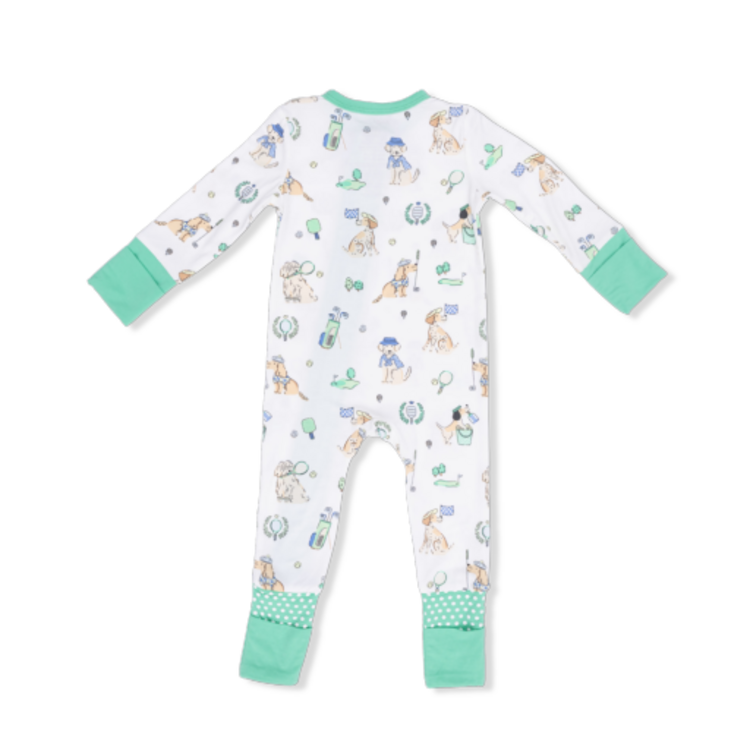 Angel Dear Country Club Dogs Neutral - Convertible Romper