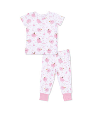 Angel Dear Ribbon Ballerinas - Short Sleeve Loungewear Set