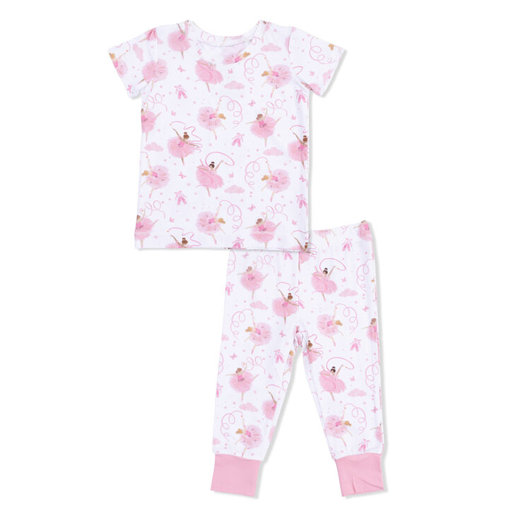 Angel Dear Ribbon Ballerinas - Short Sleeve Loungewear Set