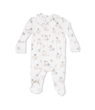 Angel Dear Flower Ducklings - Smocked Peter Pan Snap Footie