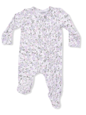 Angel Dear Shannon Floral - 2 Way Zipper Footie