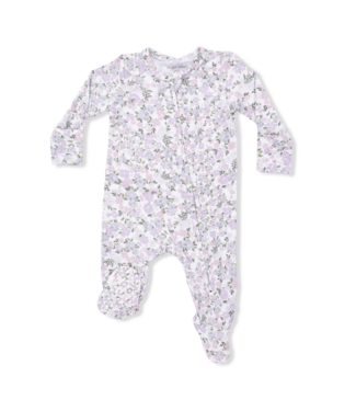 Angel Dear Shannon Floral - 2 Way Zipper Footie