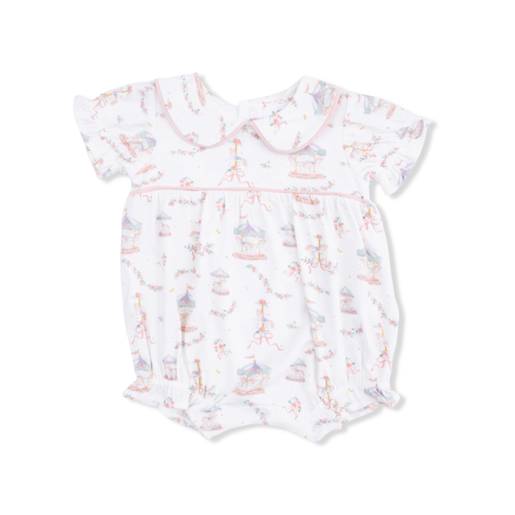 Angel Dear Carousel with Bows - Classic Puff Sleeve Babydoll Bubble