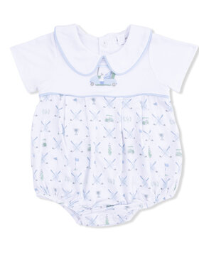 Angel Dear Golf Trellis Blue - Classic Box Pleat Bubble