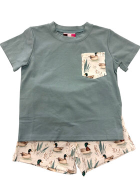 Banana Split Feathered Friends Boys Short Set