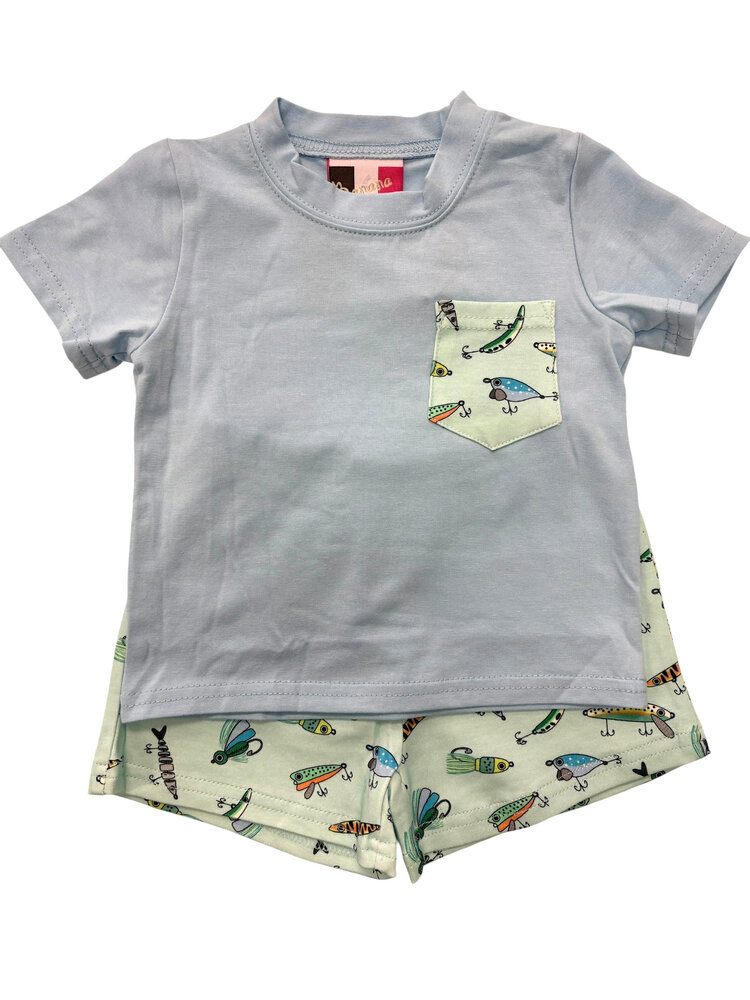 Banana Split Fishing Lures Boys Short Set