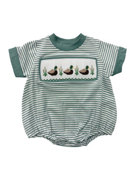 Banana Split Mallard Duck Smocked Bubble