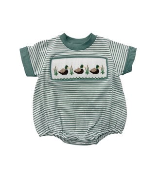 Banana Split Mallard Duck Smocked Bubble