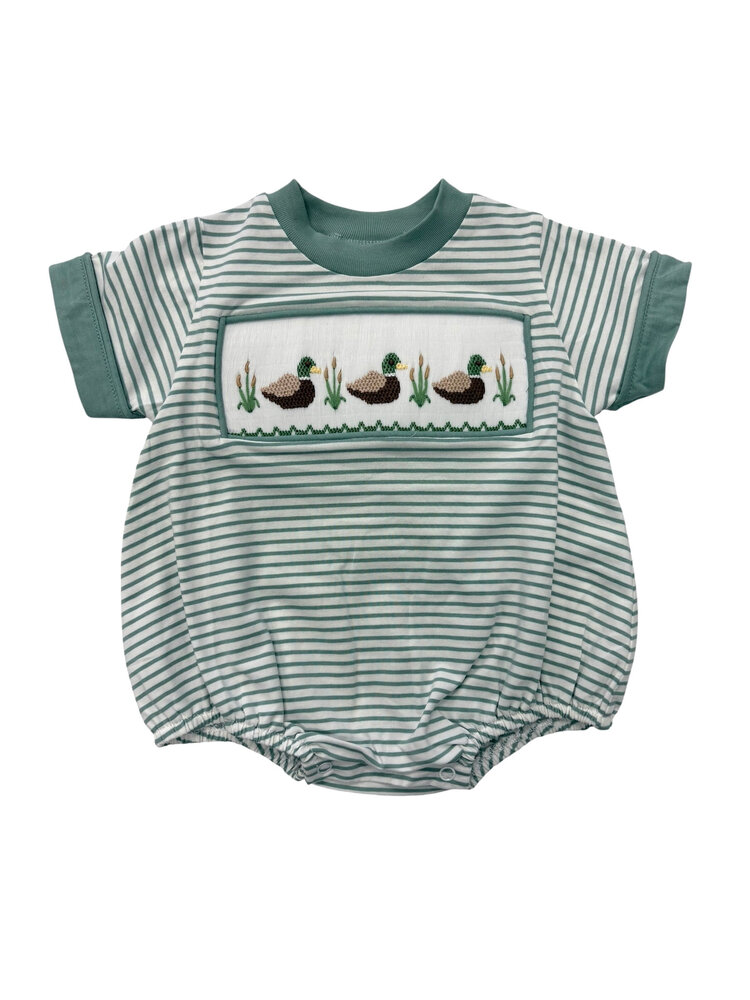 Banana Split Mallard Duck Smocked Bubble