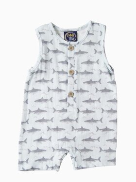 Emma Jean Shark Boys Romper