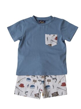 Emma Jean Gone Fishing Boys Short Set