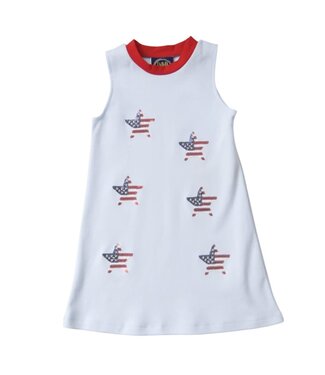 Emma Jean Sparkle Stars Applique Tank Dress