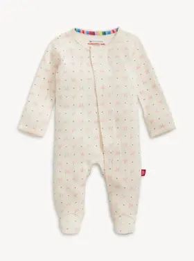 Magnetic Me Heart & Bow Pointelle Magnetic Footie