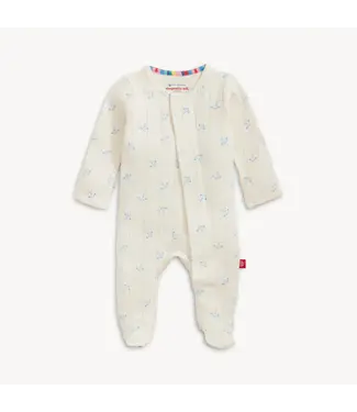 Magnetic Me Airplane Pointelle Footie