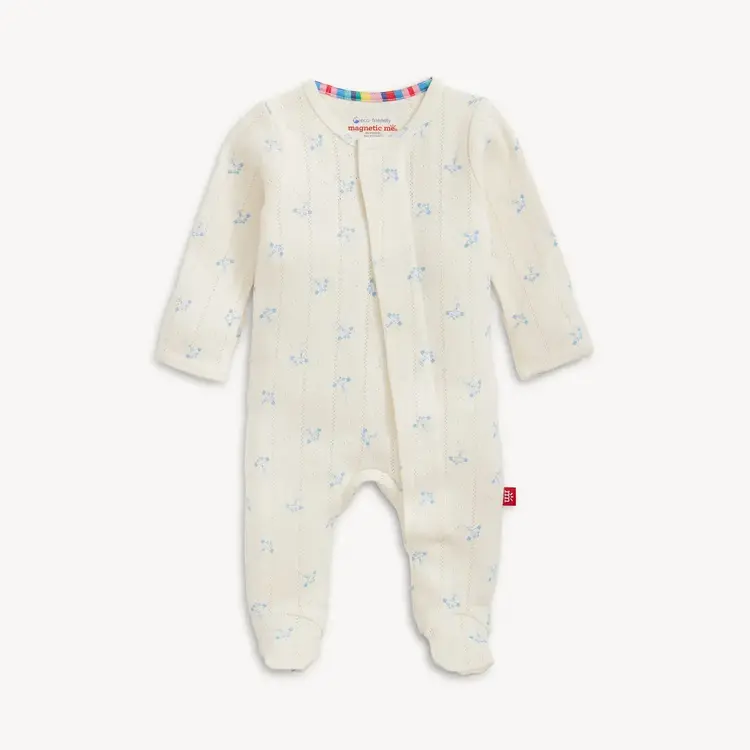 Magnetic Me Airplane Pointelle Footie