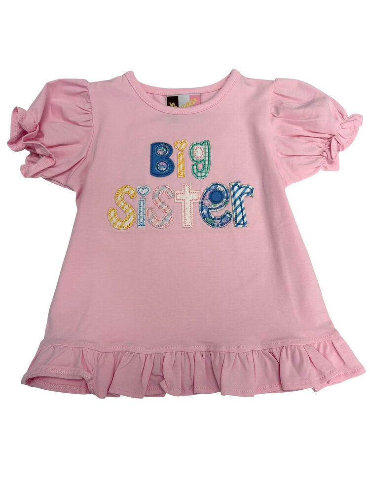 Banana Split Big Sister Applique T-Shirt