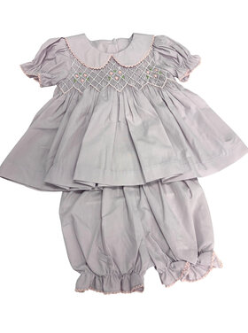 Banana Split Lilac Smocked Bloomer Set