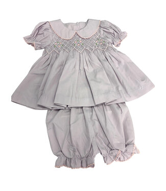 Banana Split Lilac Smocked Bloomer Set