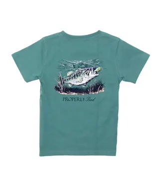 Properly Tied Set the Hook Marine Green Tee