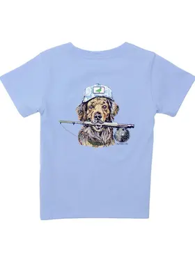 Properly Tied Fishing Buddy Light Blue SS Tee