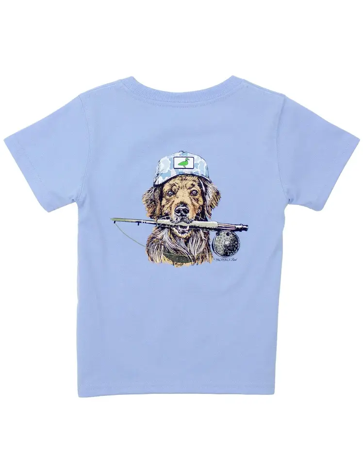 Properly Tied Fishing Buddy Light Blue SS Tee