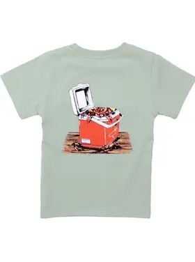 Properly Tied Crawfish Cooler SS Chrome Grey Tee