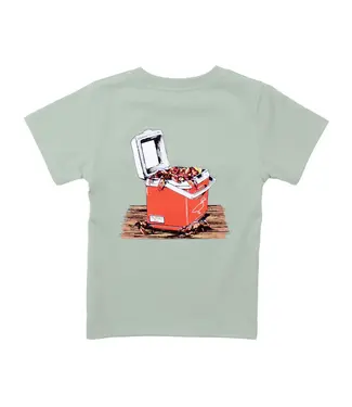 Properly Tied Crawfish Cooler SS Chrome Grey Tee