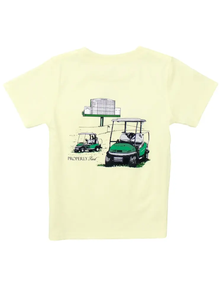 Properly Tied Leaderboard Light Yellow SS Tee