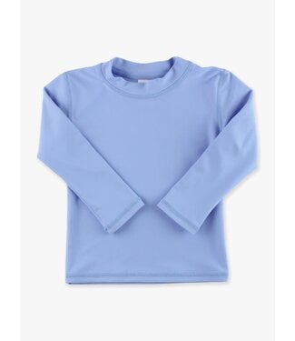 RuffleButts + RuggedButts Periwinkle Blue LS Rash Guard