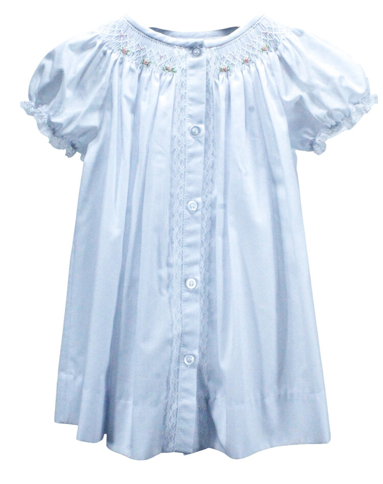 Baby Blessings Blue Lace Sophia Dress