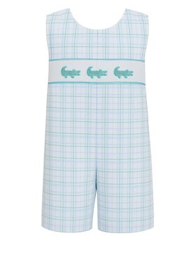 Krewe Ethan Smocked Gator Plaid Jon Jon