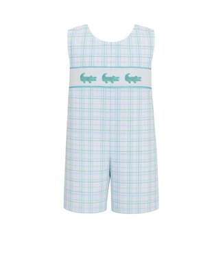 Krewe Ethan Smocked Gator Plaid Jon Jon