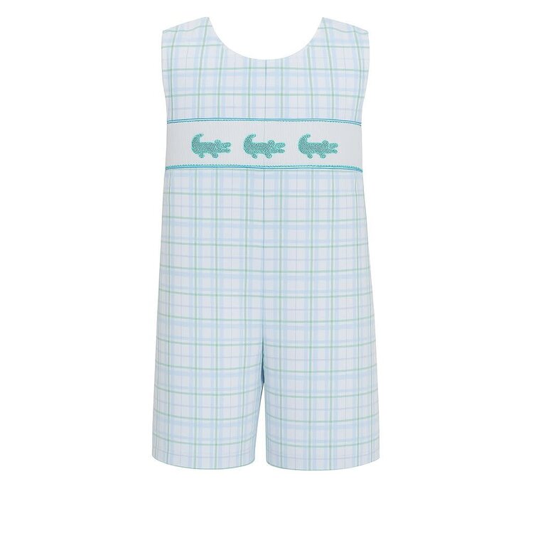 Krewe Ethan Smocked Gator Plaid Jon Jon