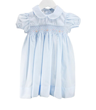Baby Blessings Light Blue Smocked Renee Dress