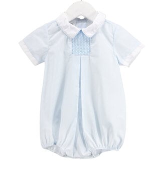 Baby Blessings Blue Peter Bubble w/ White Collar