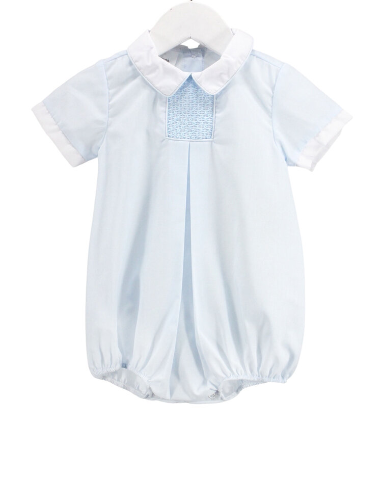 Baby Blessings Blue Peter Bubble w/ White Collar